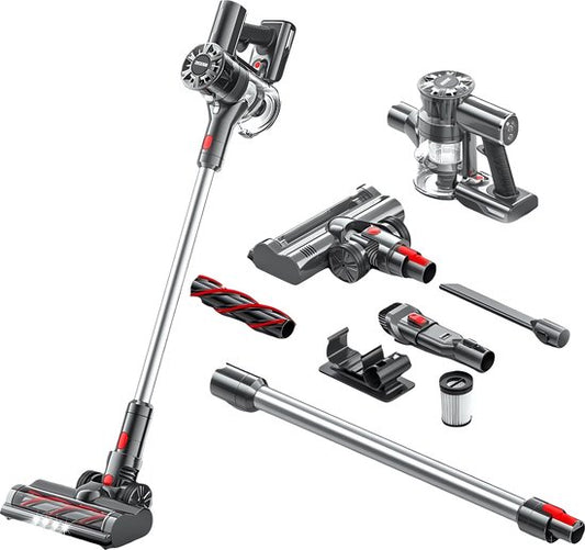 Zedar S600+ Steelstofzuiger draadloos met 4 verschillende opzetstukken - Draadloze stofzuiger - zonder zak op accu- Vacuum cleaner(Parketzuigmond， 2 accu’s)