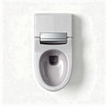 Vloermontage toilet met een afmeting van 40 x 36 x 30 cm in wit kunststof