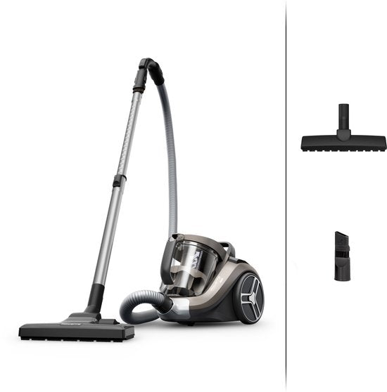 Rowenta Compact Power XXL RO4B30 - Stofzuiger - Zonder Zak - Inclusief Parketborstel - Compact - Krachtige Zuigkracht(Combizuigmond， Kierenzuigmond， Parketzuigmond)