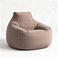 Zachte beige zitzak met een afmeting van 90 x 90 x 70 cm voor comfortabele ontspanning