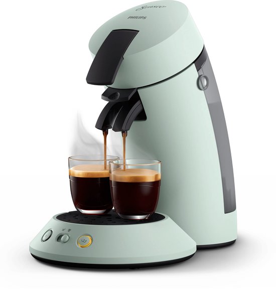 Philips Senseo Original Plus Koffiepadmachine CSA210/20 - Keuze uit 1 of 2 Kopjes - Instelbare Intensiteit - Automatische Uitschakeling - Mintgroen(Mintgroen)