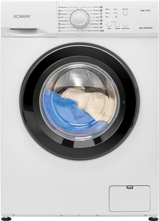 Bomann WA 7161 W Wasmachine - 6KG - 1000 toeren - 16 programma's - Energieklasse A