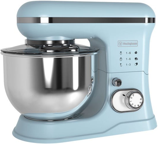 Westinghouse Retro Standmixer - 1200W - Keukenmachine 5L Mengkom - Keukenrobot - Keukenmixer - Foodprocessor - Blauw(Blauw)