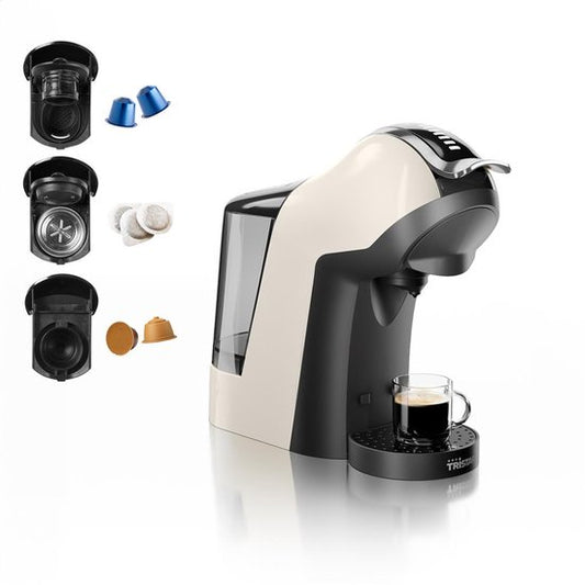 Tristar CM-2301 - Koffiecupmachine 1400W - 3 in 1 Koffiemachine - Uitneembaar water reservoir - Creme