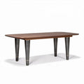 Houten tafel met rechthoekige vorm 150 x 75 x 75cm in bruin en zwart