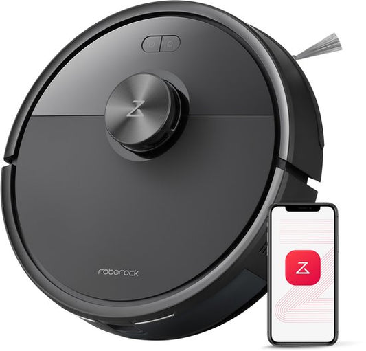 Roborock Q7 M5–Robotstofzuiger met dweilfunctie–10000 Pa sterke zuigkracht–Dubbel antiklitsysteem– 150 min gebruiksduur– LiDAR-navigatie–Stofzuigerrobot voor tapijt– Dierenharen–Zwart–Q5 PRO Upgrade(Zwart/Roborock Q7 M5)