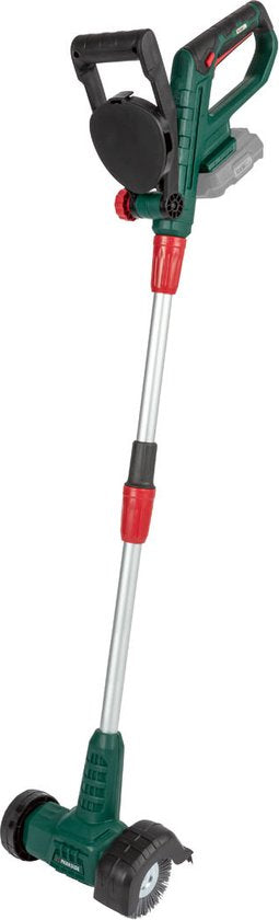 PARKSIDE Parkside Accu-voegenborstel 20V - Zonder accu - Maak voegen op terrassen, paden of inritten eenvoudig schoon van mos, vuil of aanslag - Toerental: 1200 tpm - Hoogte geleidingsstang: 103-123 cm - Exclusief accu en snellader