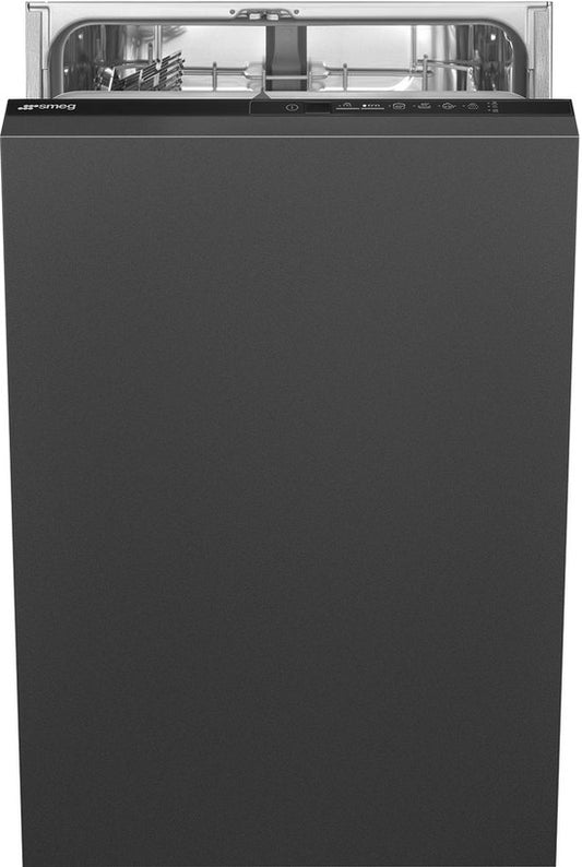 Smeg SMEG ST4512IN – Inbouw Vaatwasser – 45 cm Slimline – 9 Couverts – Volledig Integreerbaar – Zwart