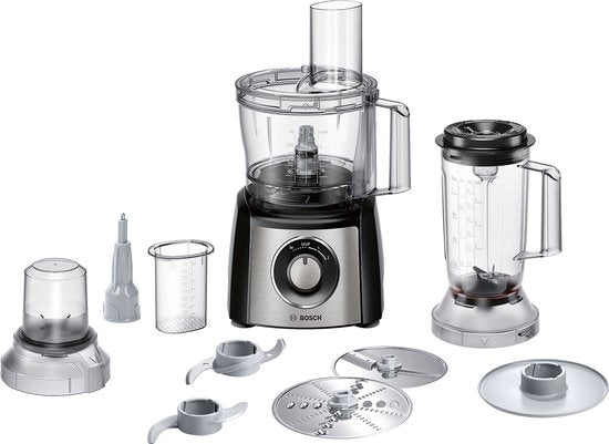 Bosch MCM3501M MultiTalent 3 - Keukenmachine - 800W - Foodprocessor - Zwart/RVS