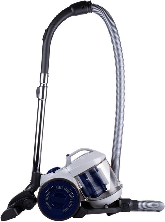 Dirt Devil Stofzuiger zonder Zak DD2503 - Vacuum Cleaner 800W HEPA 12 Filter - Cycloonstofzuiger met Combiborstel, Kierenmondstuk en Meubelopzetstuk - Stofopvangbak 2,2 L - Wit/Blauw(Turbozuigmond)