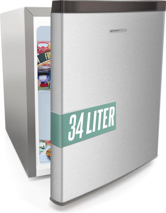Heinrich's Heinrichs HGB 4088 SI - Mini Vriezer 34 Liter - RVS front