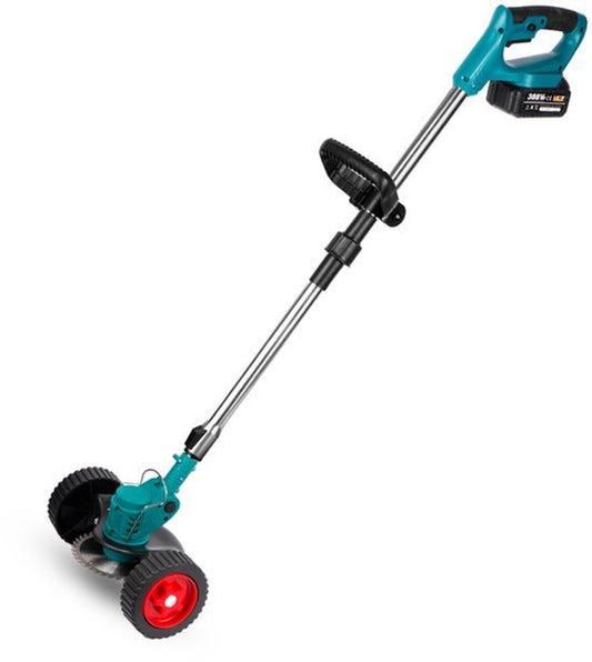 Merkloos / Sans marque Joorly Grastrimmer - Onkruidborstel - Onkruidverwijdering – Onkruidkrabber - Onkruid Schraper – Geschikt voor Tegels, Terras  Oprit – Handmatig Tuingereedschap - 21V 1500W – Elektrische Bosmaaier 3-in-1 – 12000 RPM – Accu Gras