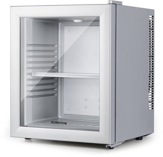 Klarstein Mini-Koelkast Brooklyn 23 Glazen Deur LED 23L - Minikoelkast Drankkoeler Hotelkoelkast - voor Hotelkamer voor Slaapkamer voor Studentenkamer - Compact - Mini Fridge - Kleine Koelkast - Compact Koelkast