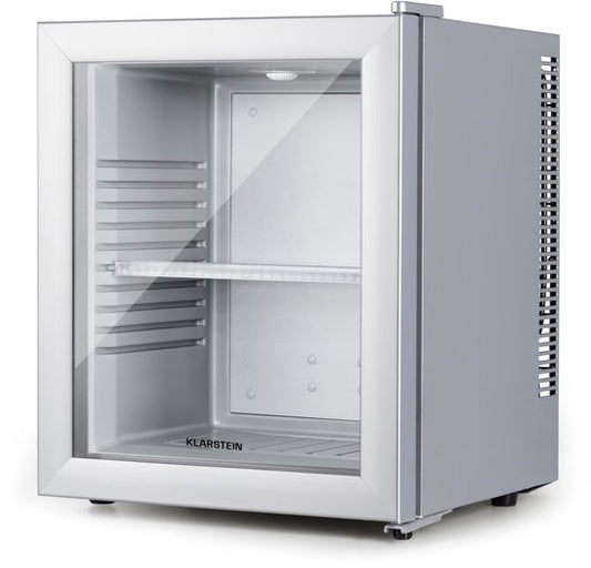 Klarstein Mini-Koelkast Brooklyn 23 Glazen Deur LED 23L - Minikoelkast Drankkoeler Hotelkoelkast - voor Hotelkamer voor Slaapkamer voor Studentenkamer - Compact - Mini Fridge - Kleine Koelkast - Compact Koelkast