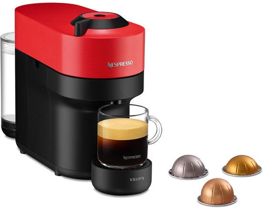 Krups Nespresso Vertuo POP XN9205 - Koffiecupmachine - Spicy Red - Voor Vertuo Cups - Eenvoudig Personaliseren - Modern Design(Zwart;Rood)