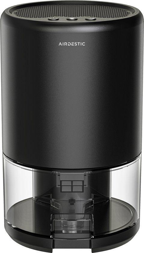 Airdestic Luchtontvochtiger - Dehumidifier - Extreem Stil - 350ml/dag - Geschikt voor Huis / Slaapkamer  Badkamer(Zwart/1000 ml)