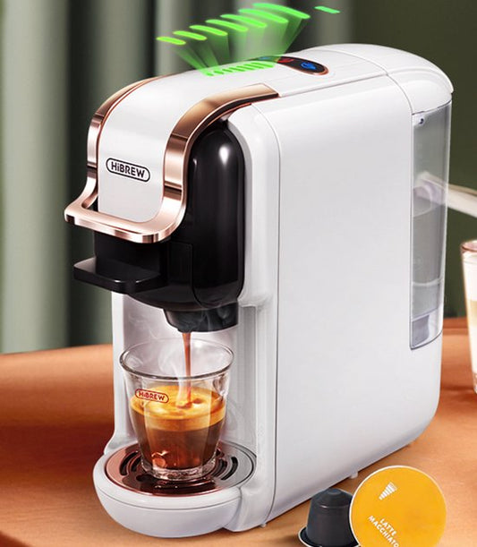 HiBrew HiBREW H2B - 5 in 1 - Koffiemachine - Koffiezetapparaat - Kapsulekoffiezetapparaat - Voor Nespresso, Dolce Gusto, ESE  gemalen koffie - Wit