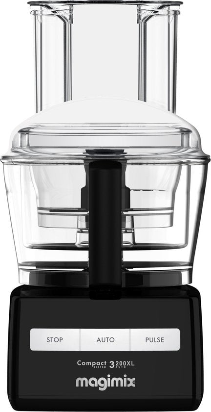 Magimix CS 3200 XL - Foodprocessor - Keukenmachine - Zwart(Zwart/Inclusief Kookboek， Kneedhaak， Opbergbox Accessoires， Kloppers/garde， Snij- en raspschijven， Blender)